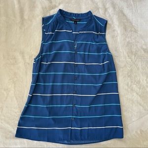 Timmy Hilfiger Blue & White Blouse Small